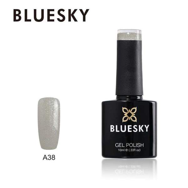 Vernis Gel Bluesky A038 White Glitter